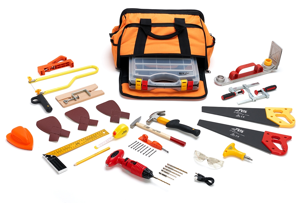 ToolKid, complete toolset for kids, safe to work with