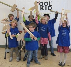 Young children proud on their selfmade projects!
